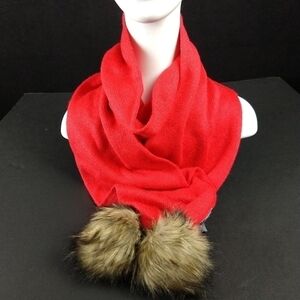 Aerie Faux Fur Pom Pom scarf
